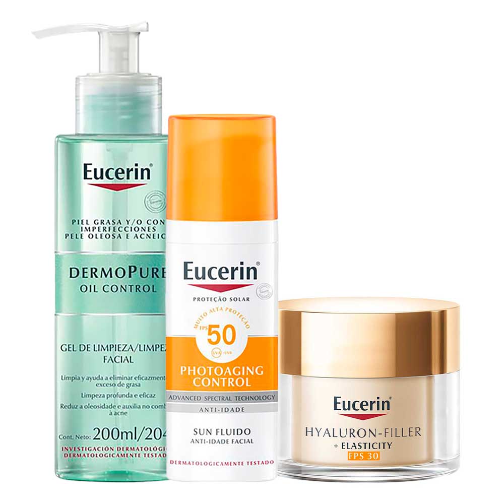 Protetor Solar Facial Eucerin - Sun Fluido Anti-Idade Creme Facial FPS50 50ml